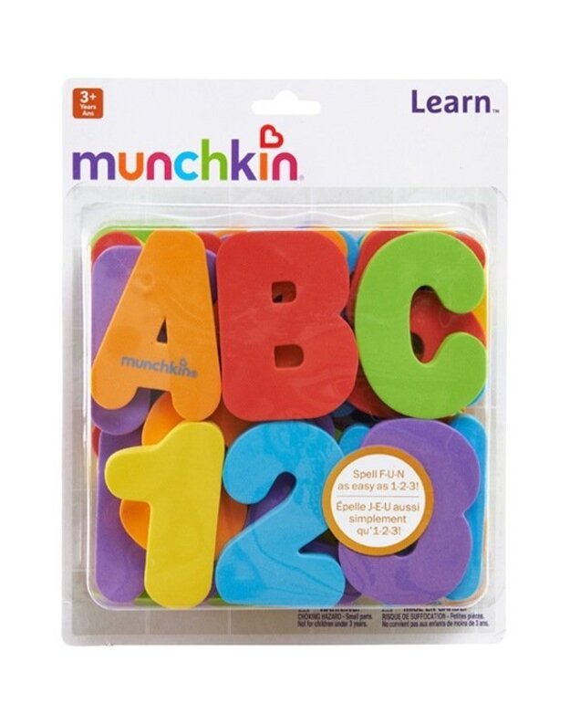 Munchkin bath letters and numbers