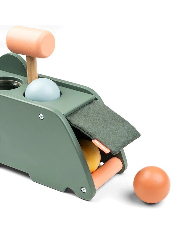 Done by Deer wooden toy with hammer Croco, green