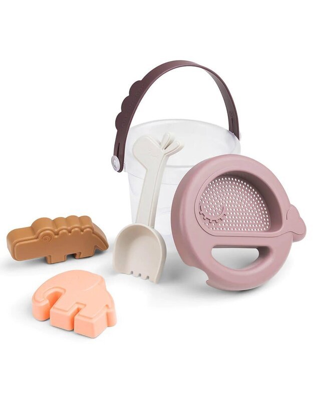 Done by Deer smėlio žaislų rinkinys Deer friends (5 dalių), rausvas