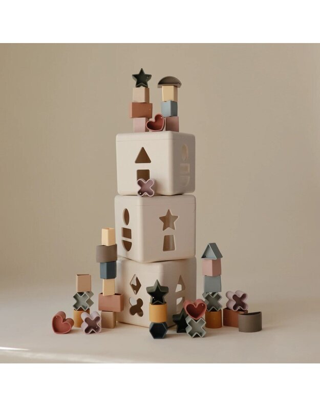 Mushie shape sorting box