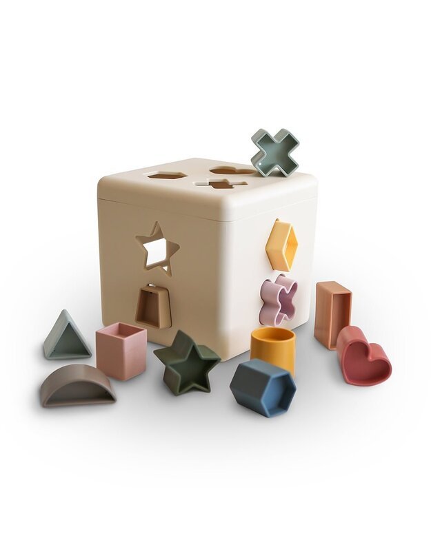 Mushie shape sorting box