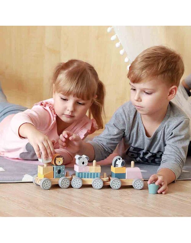 Polar B wooden stacking train